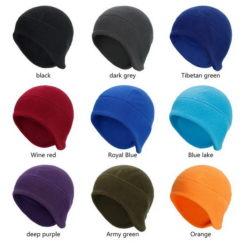 Outdoor Fleece Hat Men Winter Hat Cycling  Camping Beanies Military Women Ear Protection Windproof Warm Sports Bike