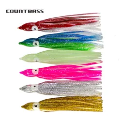 Countbass Trolling Squid Skirts Soft Octopus Lures Fishing Baits, Tuna Tail 30pcs 2.5