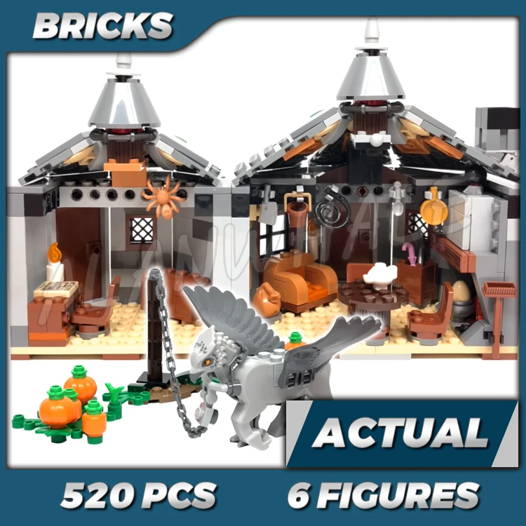 

520pcs Magical World of Wizards Woodland Hut Buckbeak Rescue House Pumpkin Patch 11343 Building Kits Toy Compatible With Bricks