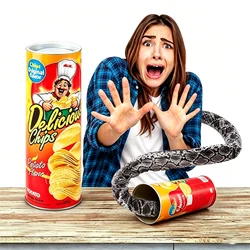 Funny Prank Toys Joke Items for Adults Potato Chip Can Jump Spring Snake Toy April Fool Day Halloween Party Decoration Trick