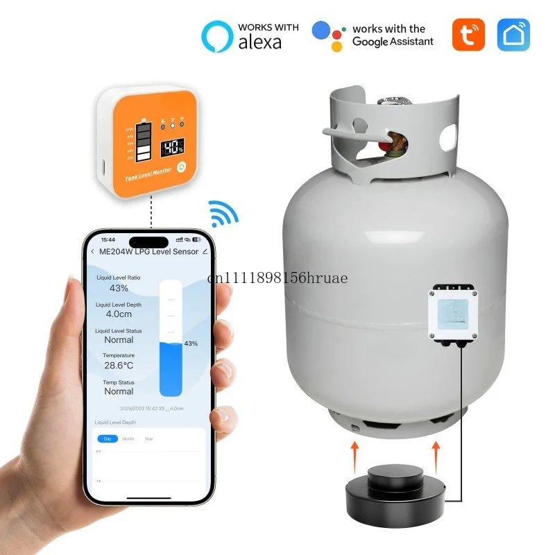 ME204R Portable Combustible Gas Detector, LPG Natural Gas Leak Alarm, Smart Home Safety Tester