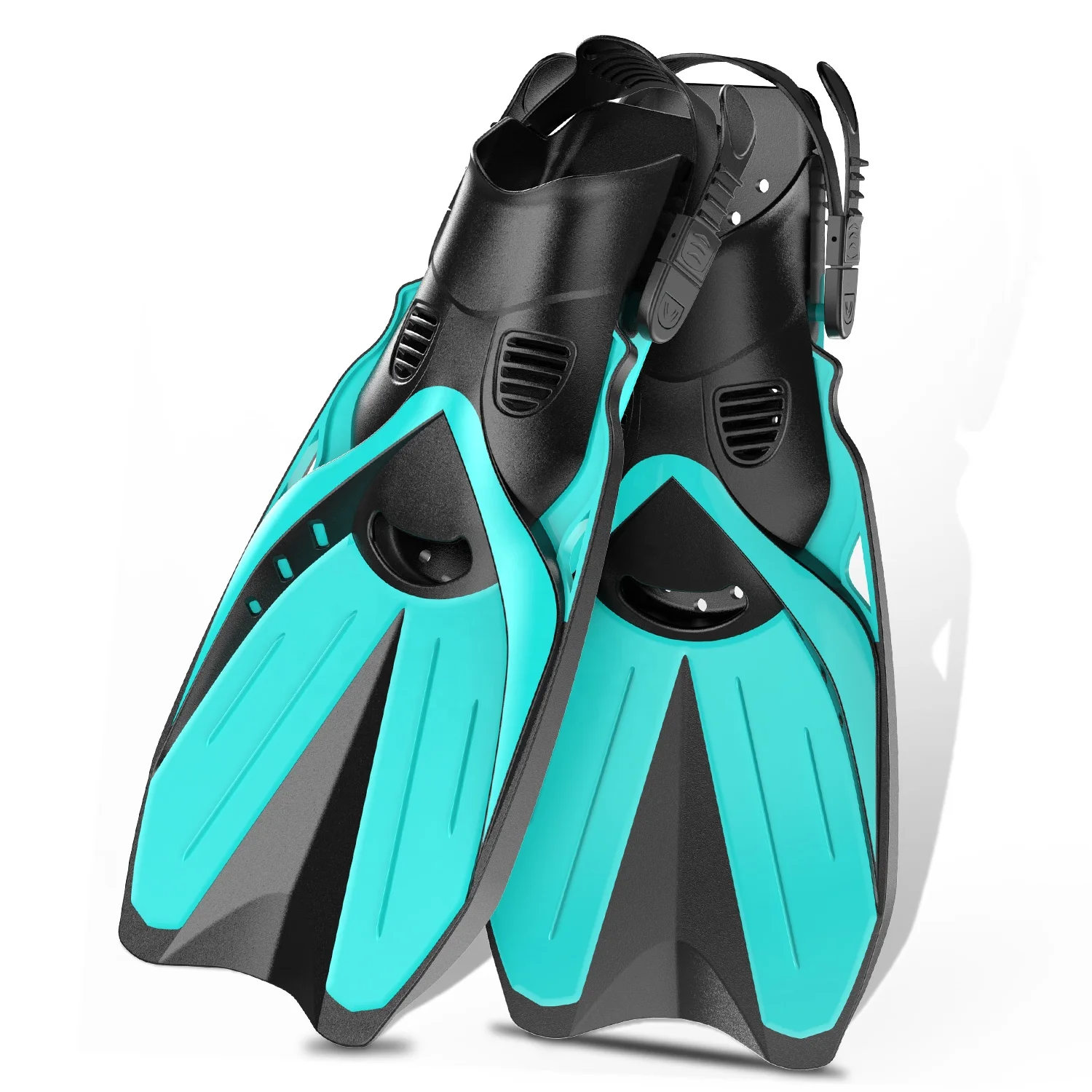 Wholesale Adult Adjustable Strap Swim Fins Open Heel Diving Fins Breathable Diving Fins Flippers