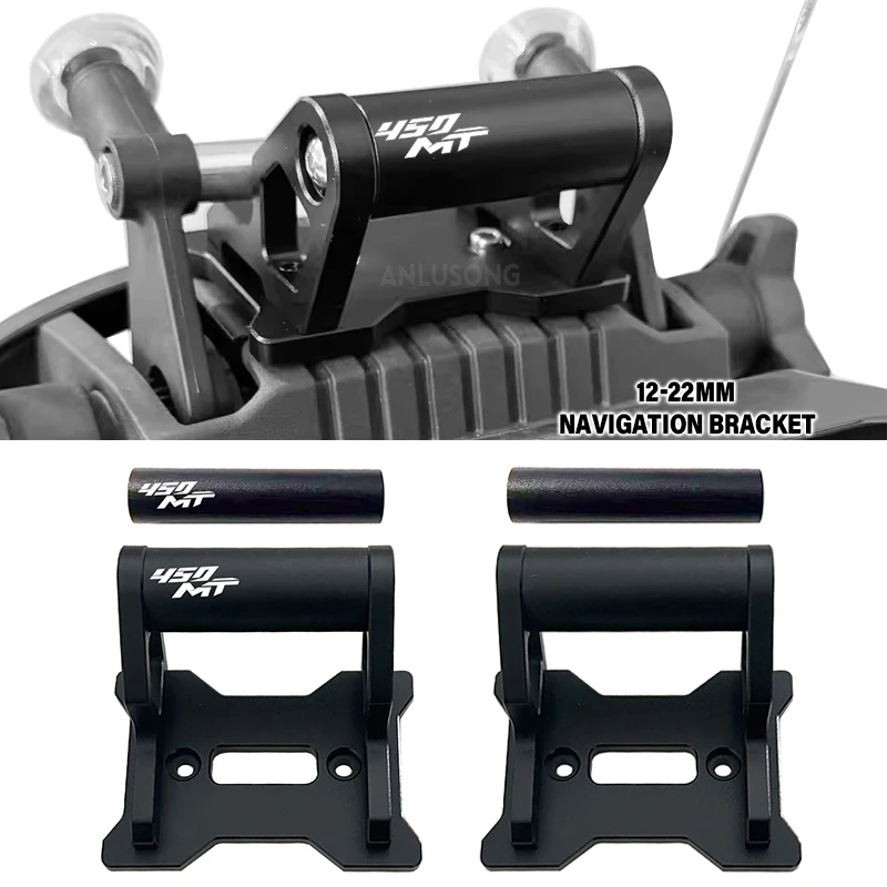 New 2024 For CFMOTO 450MT 450 MT 2025 Motorcycle Accessorie CNC Aluminum GPS Phone Holder Stand Navigation New Extension Bracket