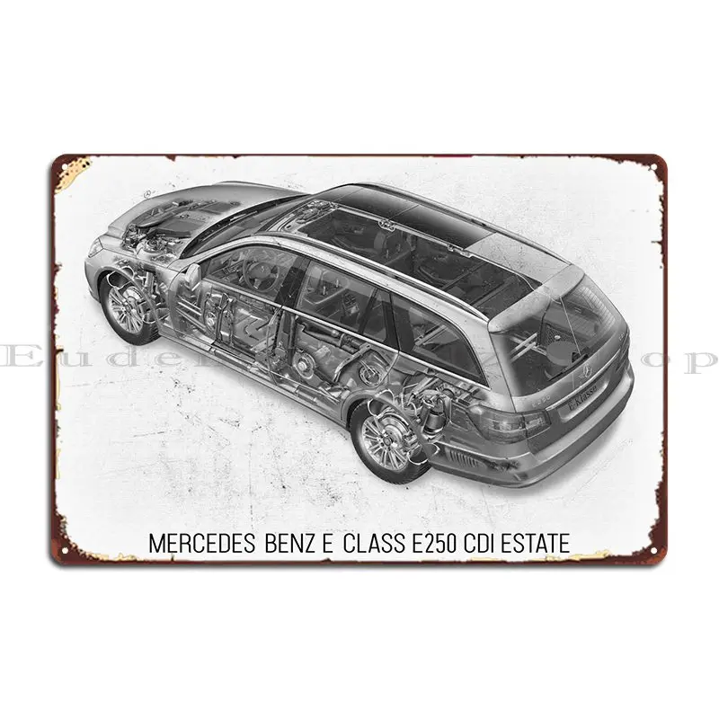 Mercedesbenz Eclass E250 Metal Plaque Poster Printing Garage Create Garage Iron Tin Sign Poster