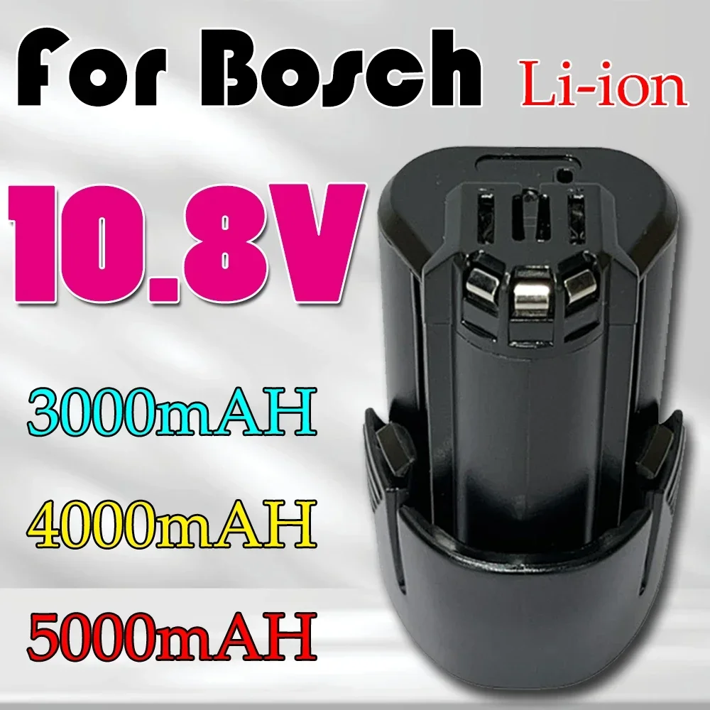 10.8V 3.0/4.0/5.0Ah Li-ion Rechargeable Battery Pack Replace for BOSCH Cordless Electric Drill Screwdriver BAT411 BAT412 BAT412A