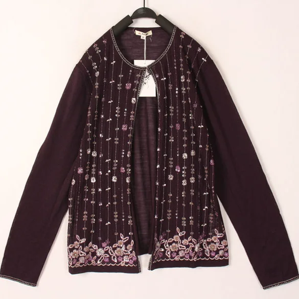 

Sweet Vintage Hooked Flower Woolen Sweater Overhead Coat Harajuku Style Korean Sweet Ethnic Women's Fashion Spring 2025