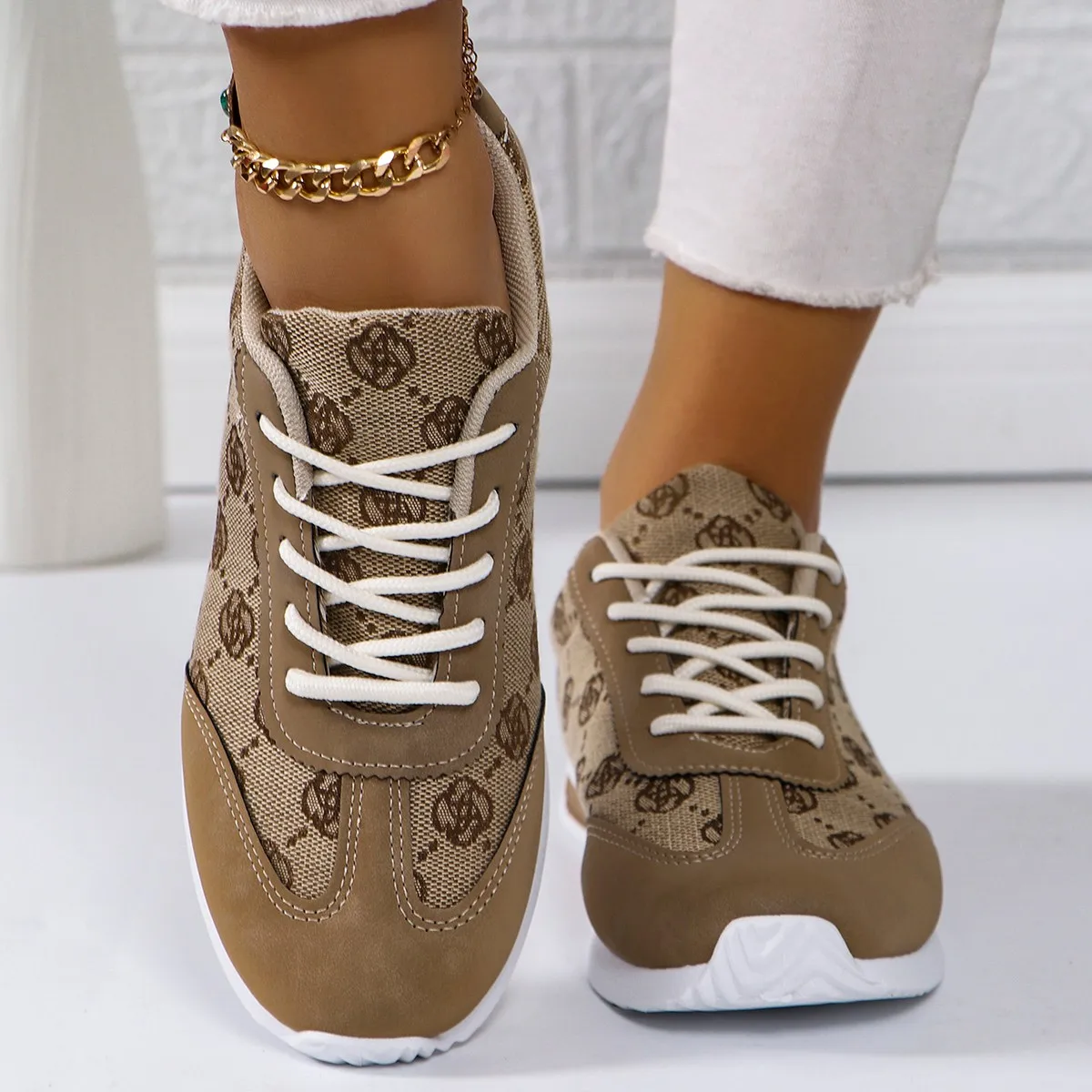 Autumn Sneakers Women Flat Casual Comfortable Shoes Fashion Versatile Lace Up Walking Women Shoes Zapatos De Mujer Tendencia 41