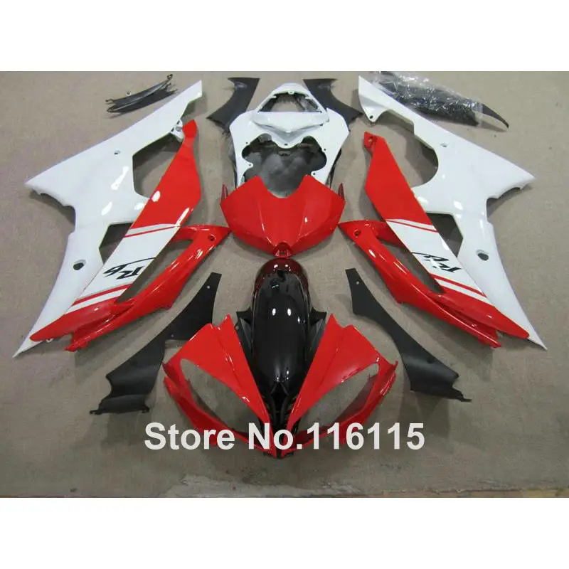 

ing Plastic fairings set for YAMAHA R6 2008 - 2013 2014 red white black YZF R6 08 09 - 14 fairing kit DX72