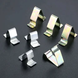 10Pcs Sliver Car Door Trim Panel Lining Clips Metal Interior Upholstery Retainer Rivet Auto Fastener Clip for VW Audi Seat Skoda