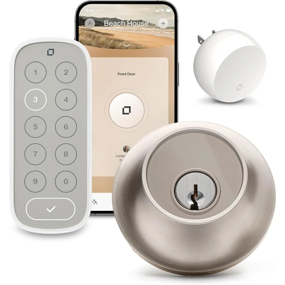 Lock Connect WiFi Smart Lock & Keypad for Keyless Entry - Control Remotely from Anywhere - Weatherproof - Works with iOS