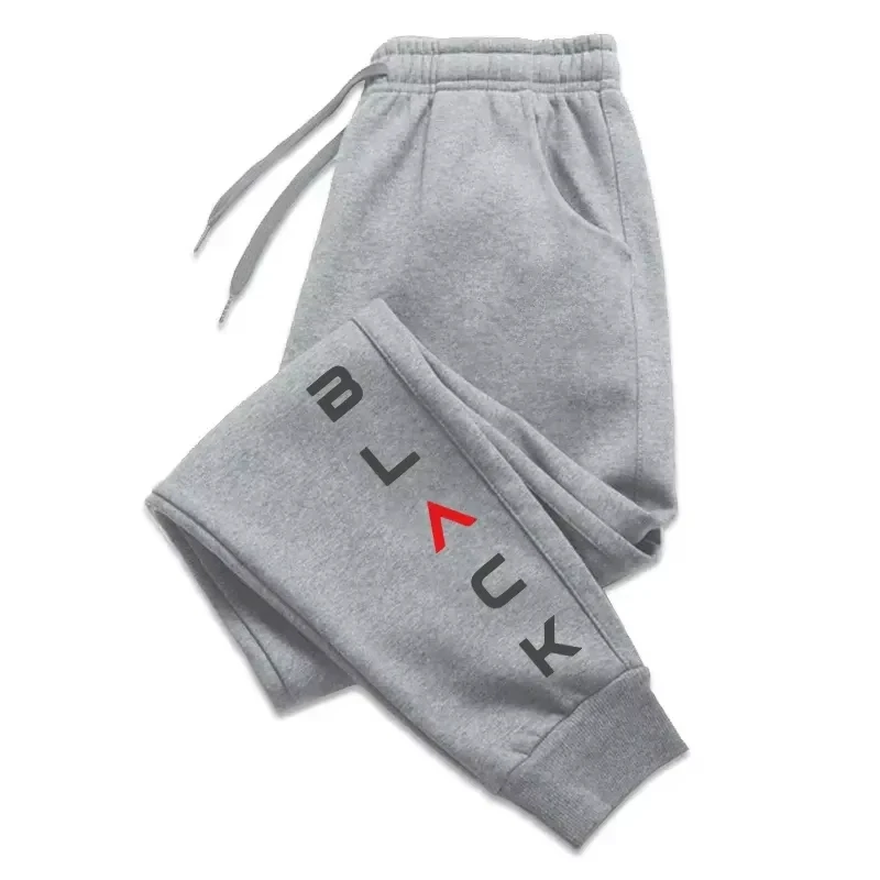 Schwarze Herren-Sporthose mit Schriftzug, Urbane Casual-Mode-Hose, Ganzjährig für Zuhause und Outdoor, Bequeme Weiche Jogginghose, Herrenbekleidung – Detail 14