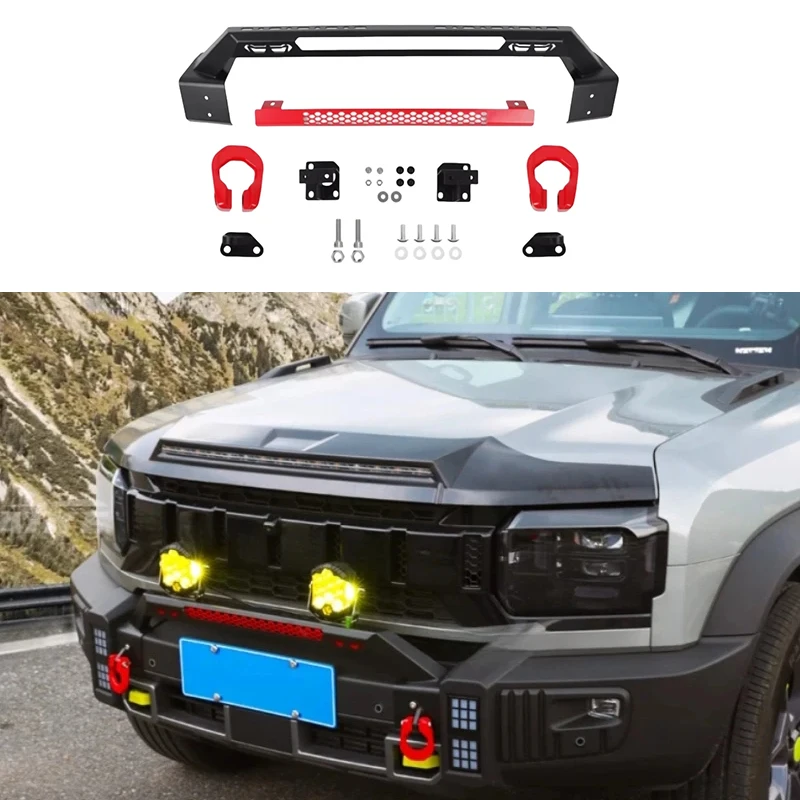 Car Bull Bar Front Bumper Light Bracket Fit for Jetour Traveller T2 2023-2025 Modified Bumper Spotlight Car Exterior Accessories