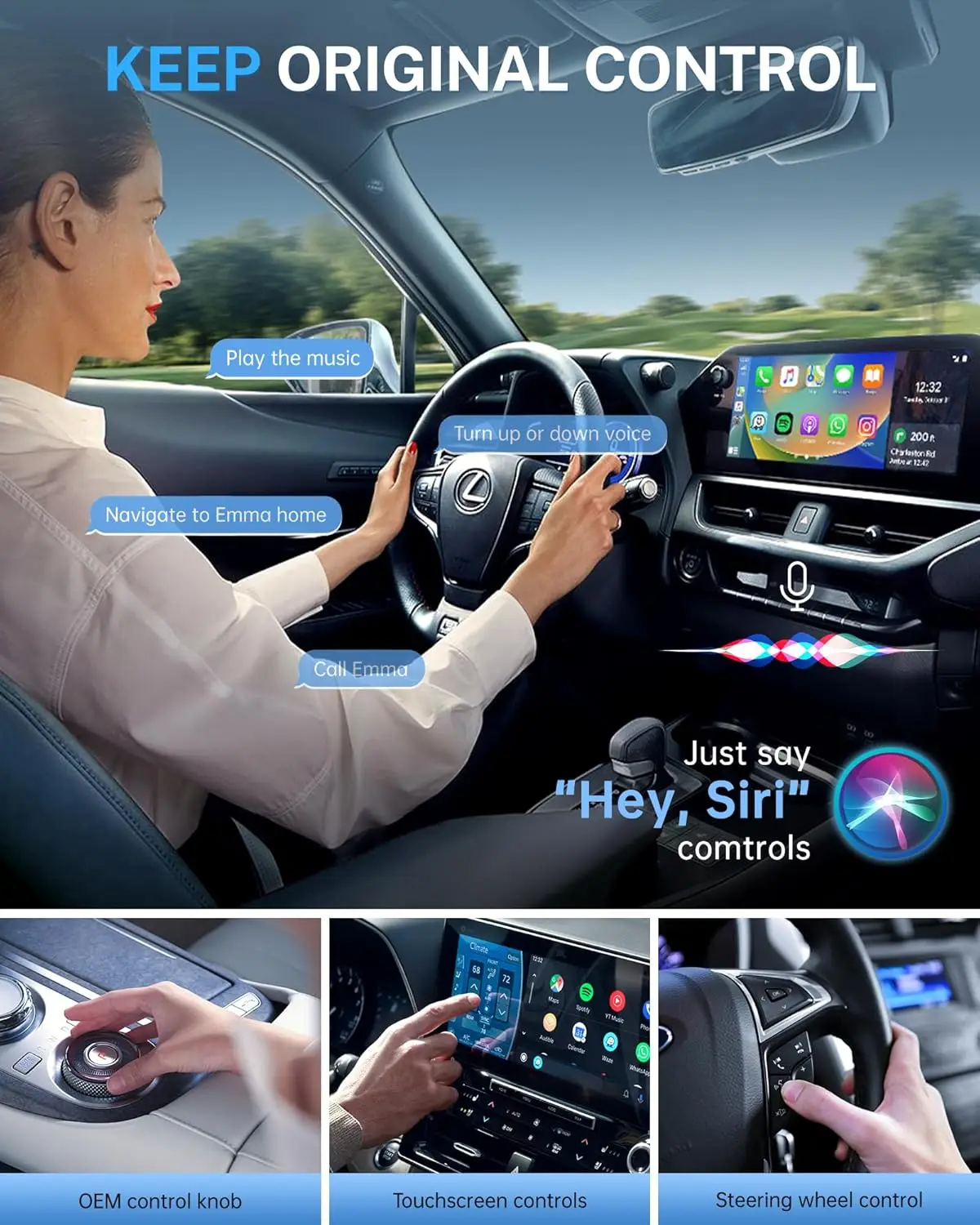 جديد لاسلكي CarPlay أندرويد محول السيارات USB دونغل الذكية صندوق صغير التوصيل والتشغيل العالمي لشركة فولكس فاجن تويوتا نيسان هوندا فورد بنز #5