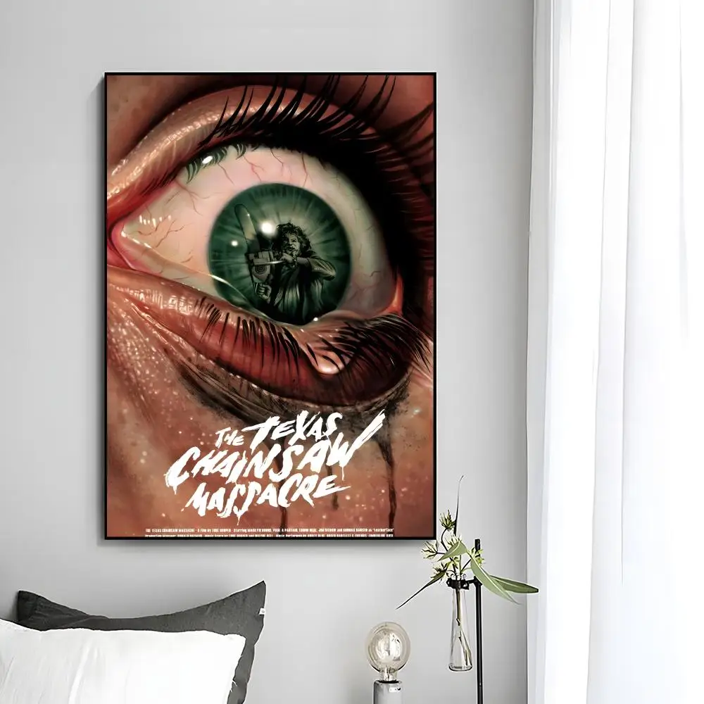 Film-Horror-Poster „The T-Texas Chainsaw M-Massacre“ HD-Kunstposter, selbstklebende Wanddekoration, wasserfest, für Zuhause, Schlafzimmer, Bar, ästhetische Dekoration – Detail 11
