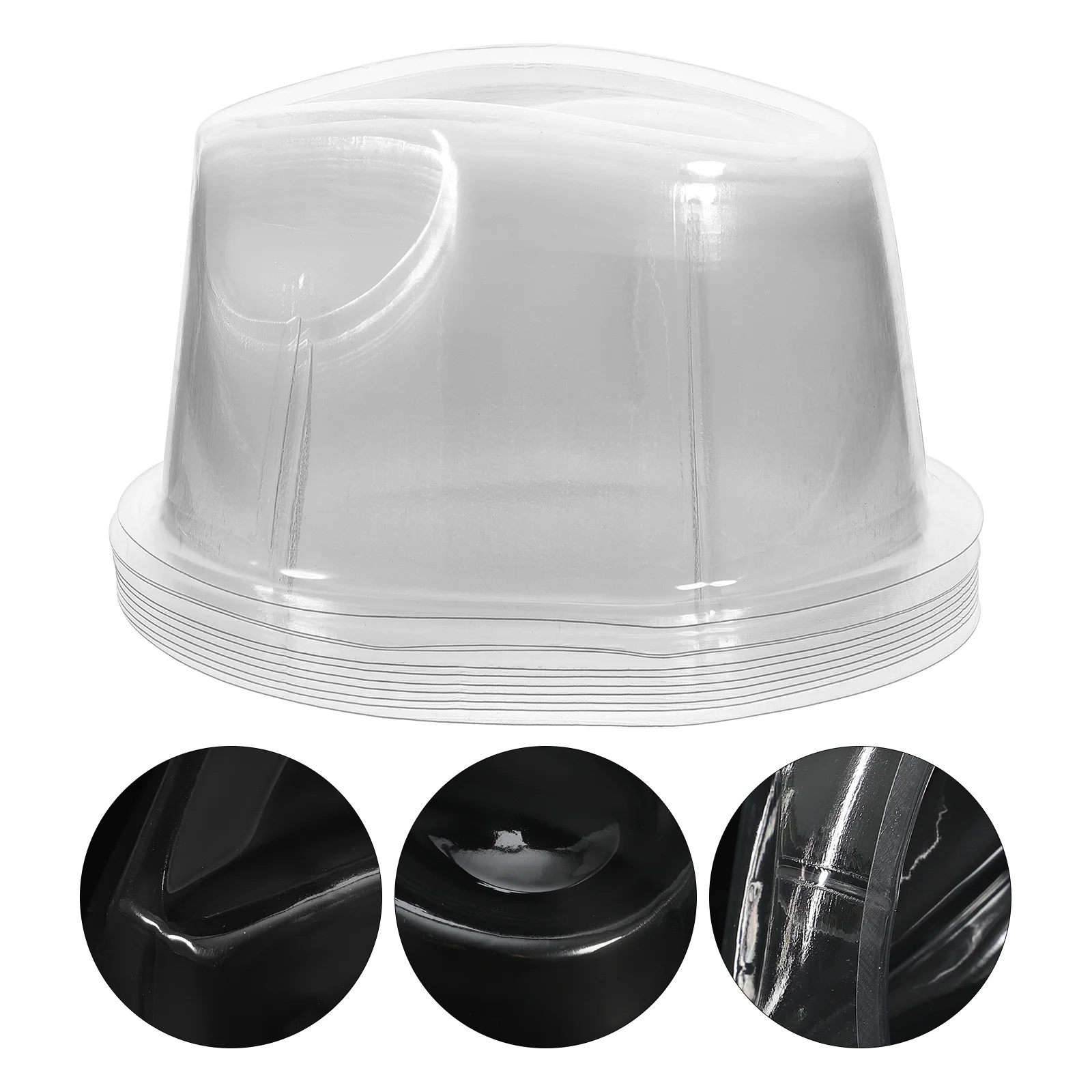 

10Pcs Hat Holder Stand PVC Lightweight Desktop Display Rack for Cowboy Wigs Baseball Caps Home Shop Travel Storage