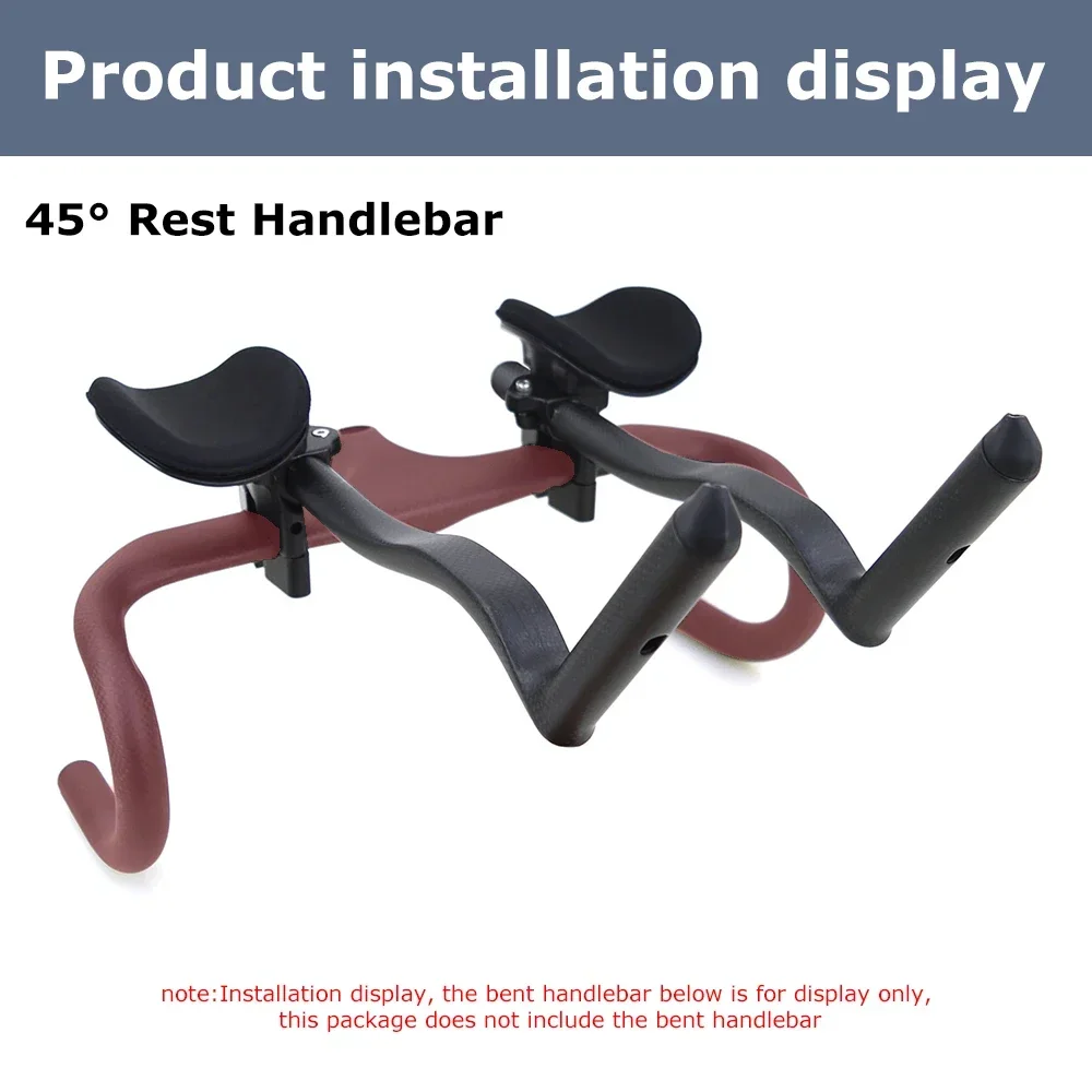 3K-Vollkarbonfaser TT-Basisstange und Aerobar-Verlängerungen, 35 ° /55 ° Verstellbare Auflage für Rennrad-Triathlon/Zeitfahren – Detail 3