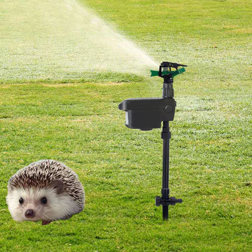 

Motion Activated Sprinkler Scaring Away Wild Animals Animal Sensor Sprinkler Rotating Animal Repeller Sprinkler for Outdoor Use