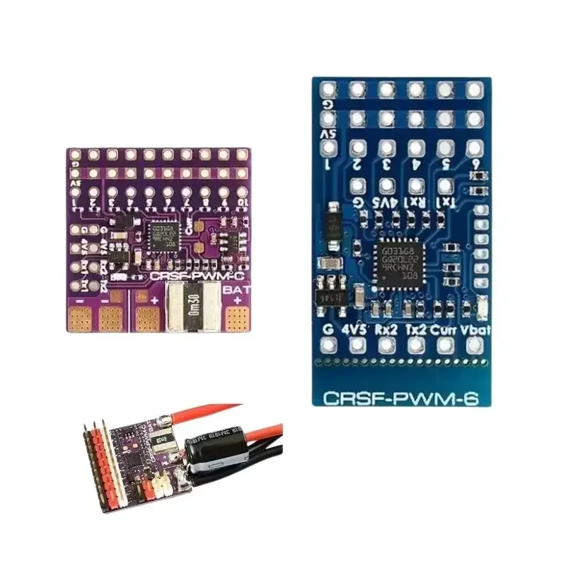 Matek 2025 CRSF-PWM-6/C 6CH PWM-CRSF Converter for TBS Crossfire Nano RX DIY RC Adapter - Compact Signal Module