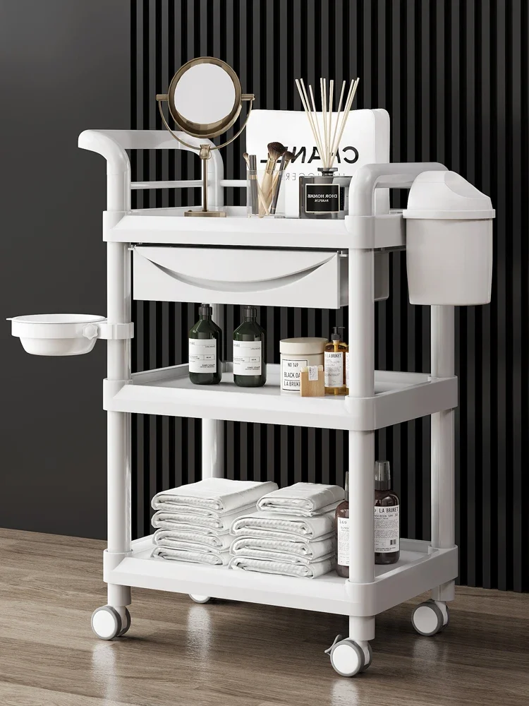 

Hairdressing Beauty Cosmetic Salon Trolley Manicure Tattoo Lash Salon Trolley Nordic Carrito Auxiliar Beauty Furniture HYST