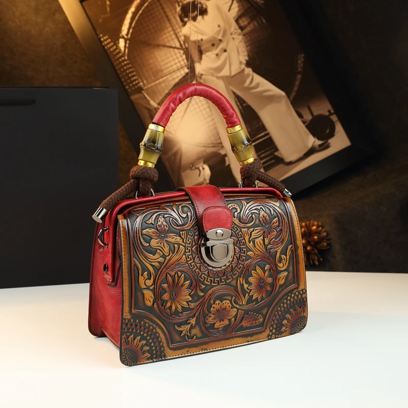 Original Retro Leather Women's Handbags Small Crossbody Clip Bag Square Pouch 2025 New Trendy Shoulder Messenger Bags