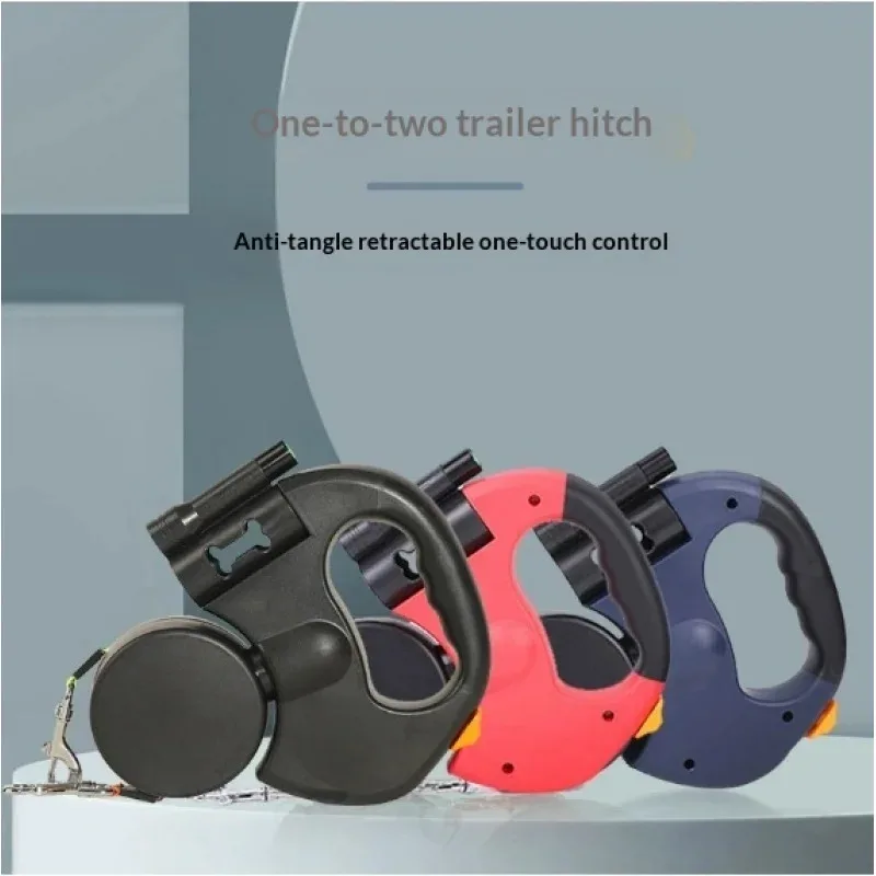 

Dual-End Retractable Dog Leash-Expandable 2-Dog Leash 3M for Walking & Gardening, Hands-Free Tether (CE Certified)