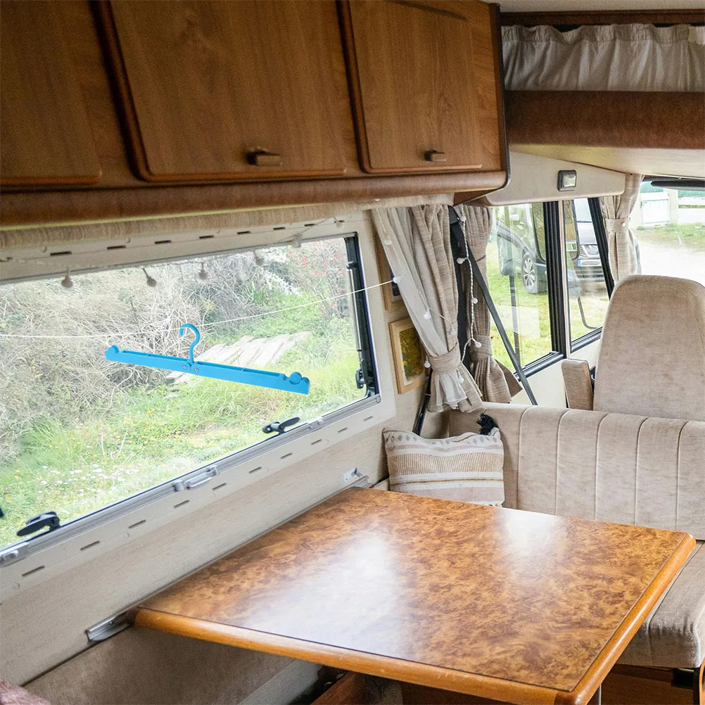 

2Pcs Rv Folding Hangers Lightweight Portable for Travel Camping Space Saving Multifunctional Antislip Clothes Towels