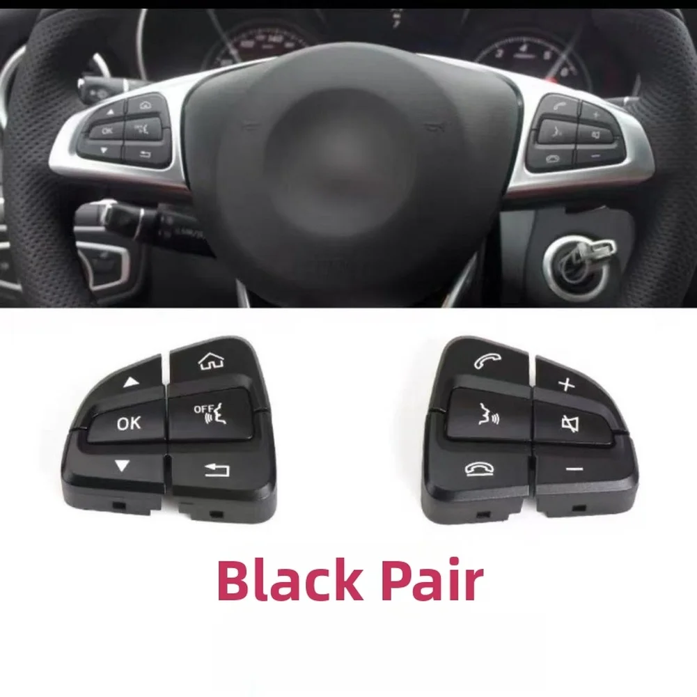 

For Mercedes C-Class Wheel Buttons Steering Controls Car Interior Upgrade Black,Brown ABS Plastic Easy Installation