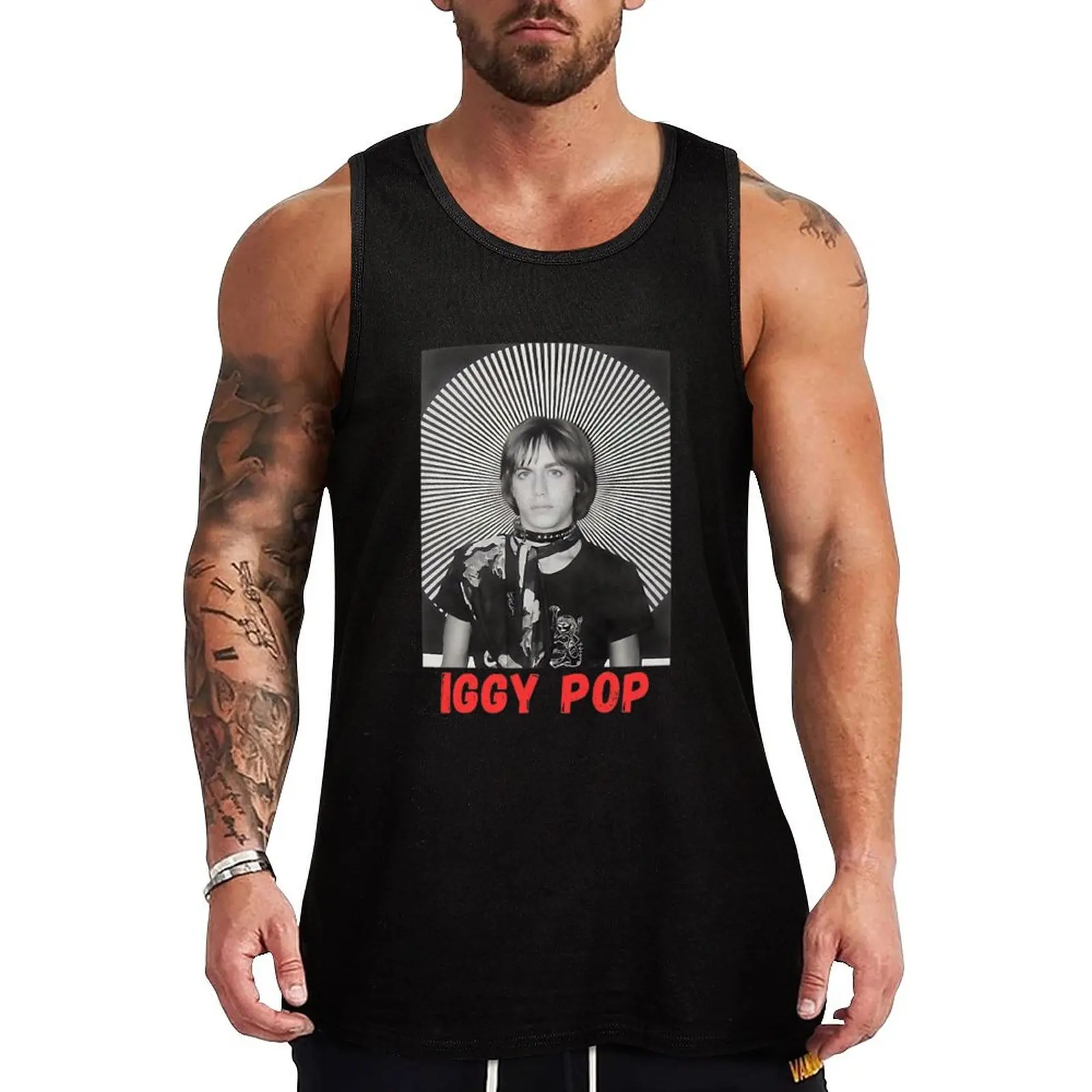 Iggy pop Tank Top T-shirts men Bodybuilding shirt