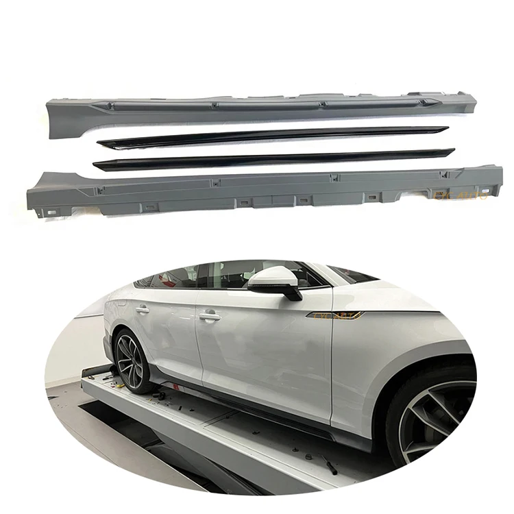 

4-door AUTO PARTS RS5 Side skirt for A5 F5 S5 B9 LCI 2020 2021+