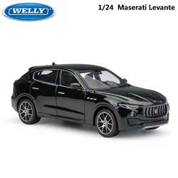 Welly Diecast Model Car 1:24 Scale Car Toys Maserati Levante SUV Off-road Vehicle Metal Alloy Toy Car For Kids Gift Collection