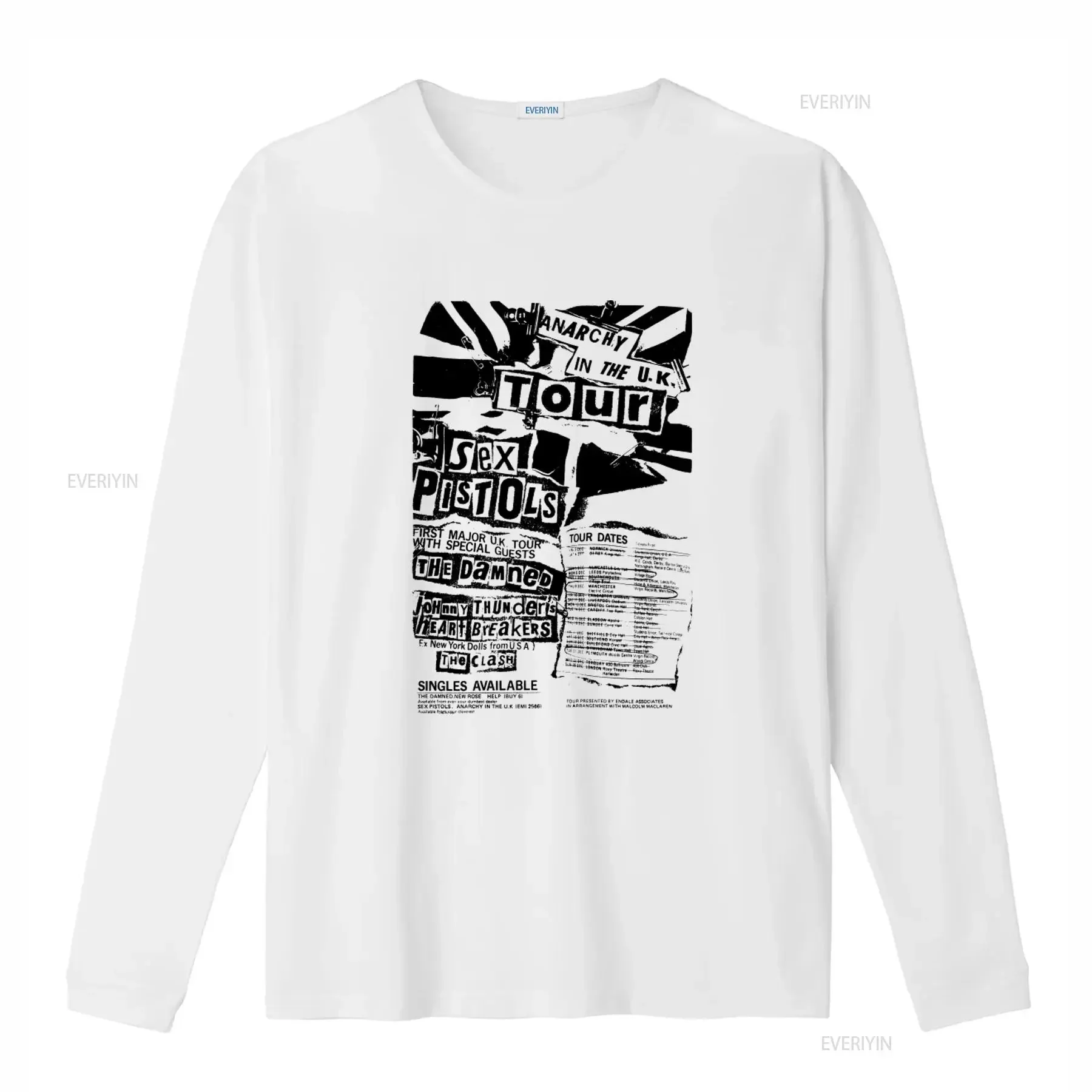 Sex Pistols 1980s Tour T Shirt Punk Rock Vintage Style  vintage Washed Versatile graphic Stylish Top For Everyday Wear homme