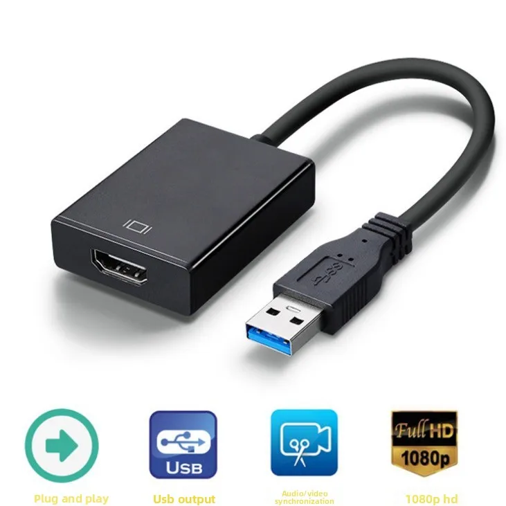 

Кабель-адаптер USB-HDMI без привода, внешнее соединение, внешнее расширение, экран для копирования, чип ЛОГОТИПА Lei Carving