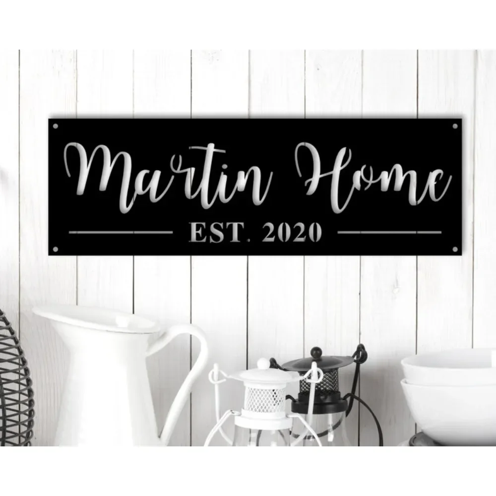 Personalized Outdoor Signs Customized Family Name Metal Last  Est christmas ornaments