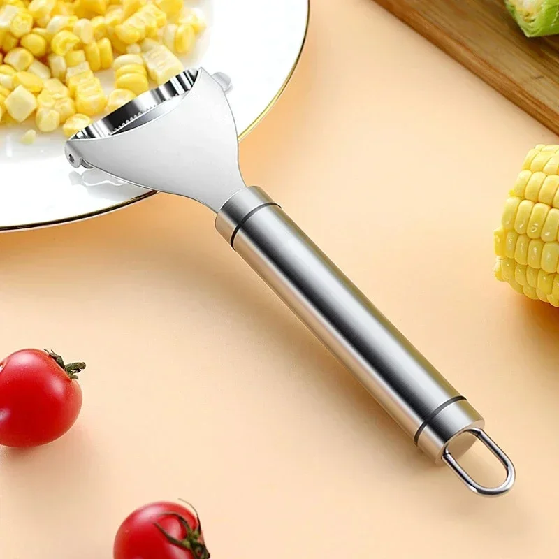 Stainless Steel Corn Planer Ergonomic Handle Corn Peeler Peel Separate Enjoy Fresh Corn with Minimal Effort Fruit Vegetable Tool