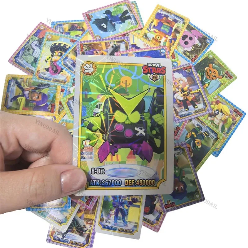 Random Collect Card Anime Brawl Stars Collection Game Battle Carte Cartoon Board Leon Crow Rare Trading Cards Kid Toy Gift - view 6