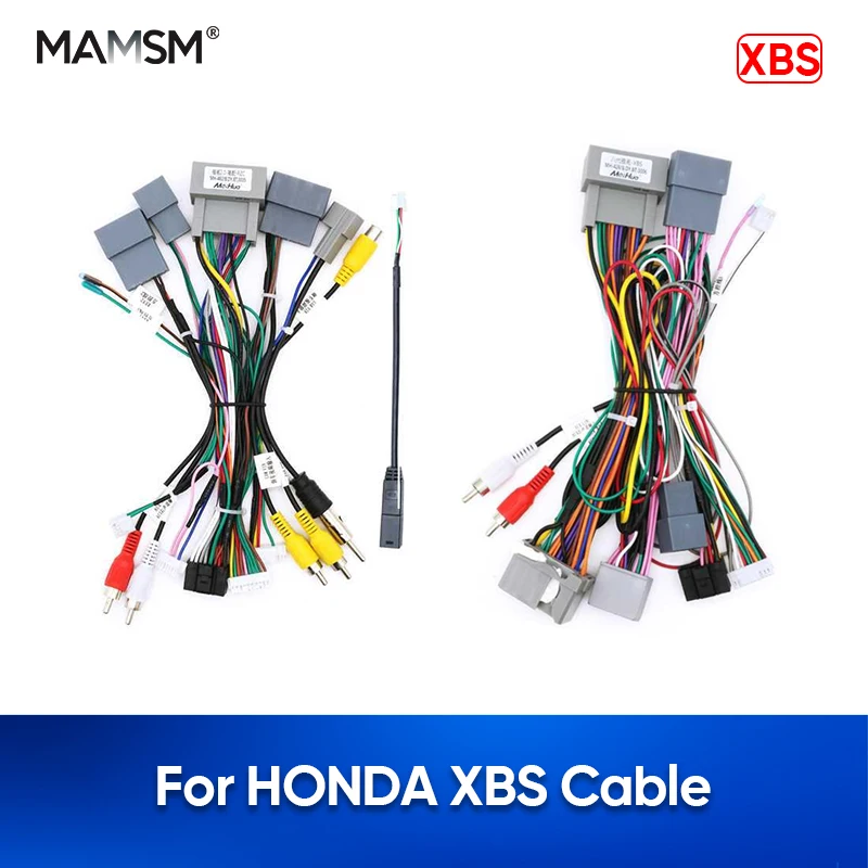 

MAMAM For HONDA ACCORD XBS Cable Car Radio Stereo Power Harness Cable Audio Mp5 Player Android Wire Adapter Canbus Box