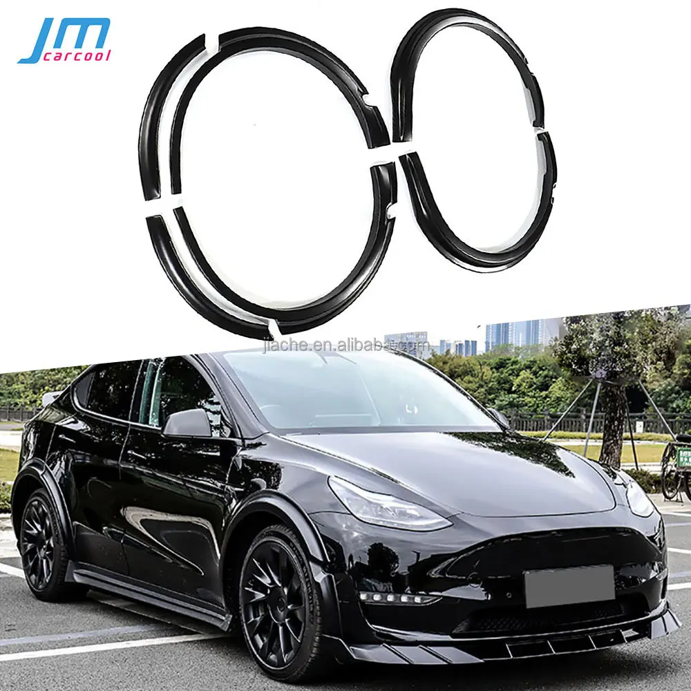 

Modification ABS Matte Black Bumper Side Wide Body Wheel Eyebrow Body Kits Car Protect for Model Y 2021+ Car Styling