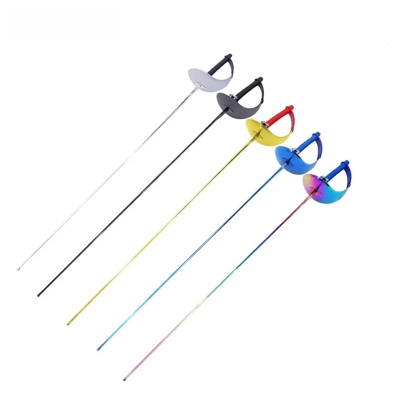 Epee-d'escrime-avec-poignee-antiderapante-durable-pour-les-competitions-equipement-de-combat-complet-en-acier-inoxydable-colore