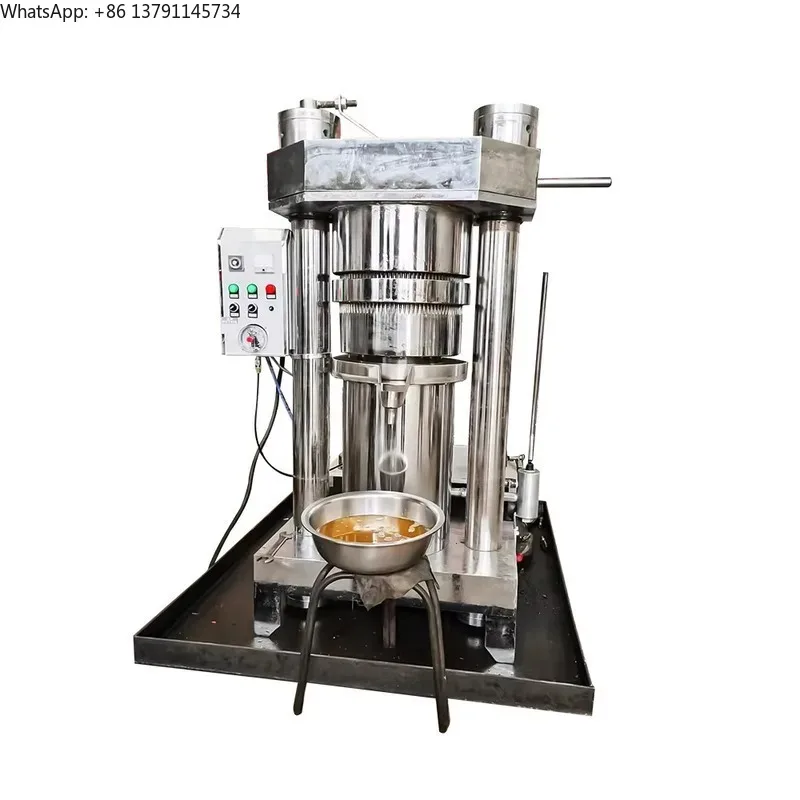 Hydraulic Cold Press Oil Extractor for Sesame Sunflower Seeds Cocoa Butter - Commercial Oil Press Machine for Sale