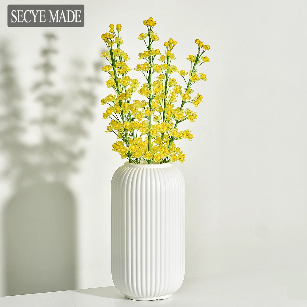 

Yellow Bead Petals DIY Bouquet Material Wedding and Home Decoration Craft Gift Artificial Decorative Fflower Home Decoration K03