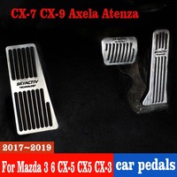 Car Fuel Foot Pedal Brake Pedals Cover Pad For Mazda 3 6 BM GJ CX3 CX-5 CX5 CX 5 KE KF CX7 CX9 Axela Atenza 2017 2018 2019