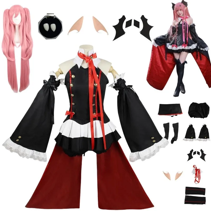 Seraph Of The End Krul Tepes Cosplay Costume Uniform Anime Krul Owari No Seraph Witch Vampire Curl Tepes Clothes For Women XXXL