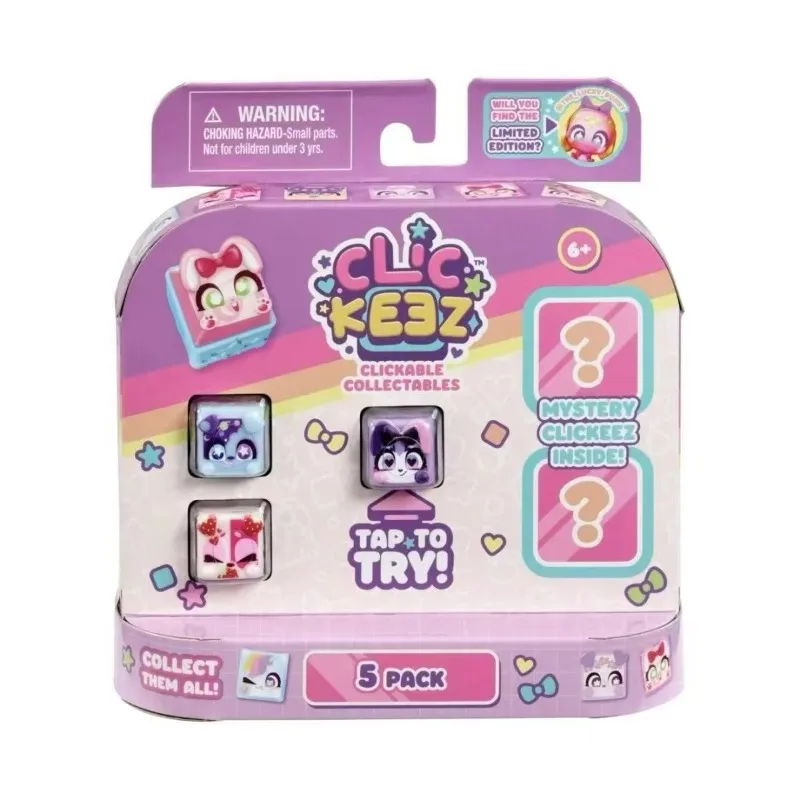 

2026Clickeez Clickable Collectables Mystery Blind Box Fidget Toy Cute Animal Click Keychain Stress Relief Kids Gift toys