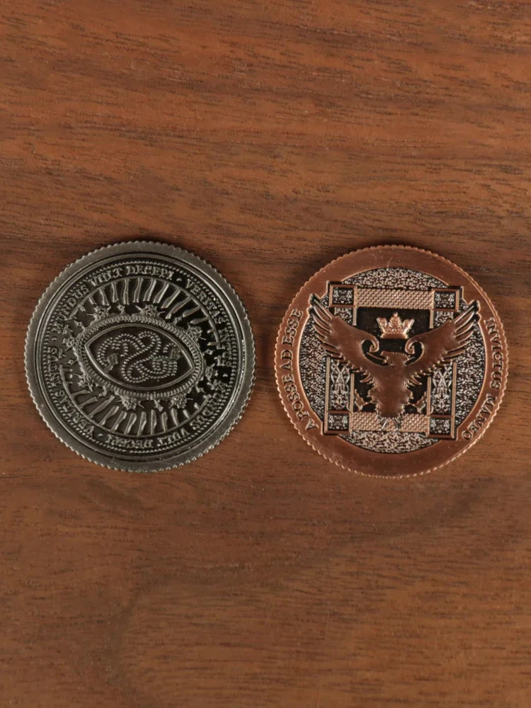 Ellusionist Artifact Coin - Rev 2 - Dollar Size  and half dollar size- Copper silver - Magic Tricks magic props