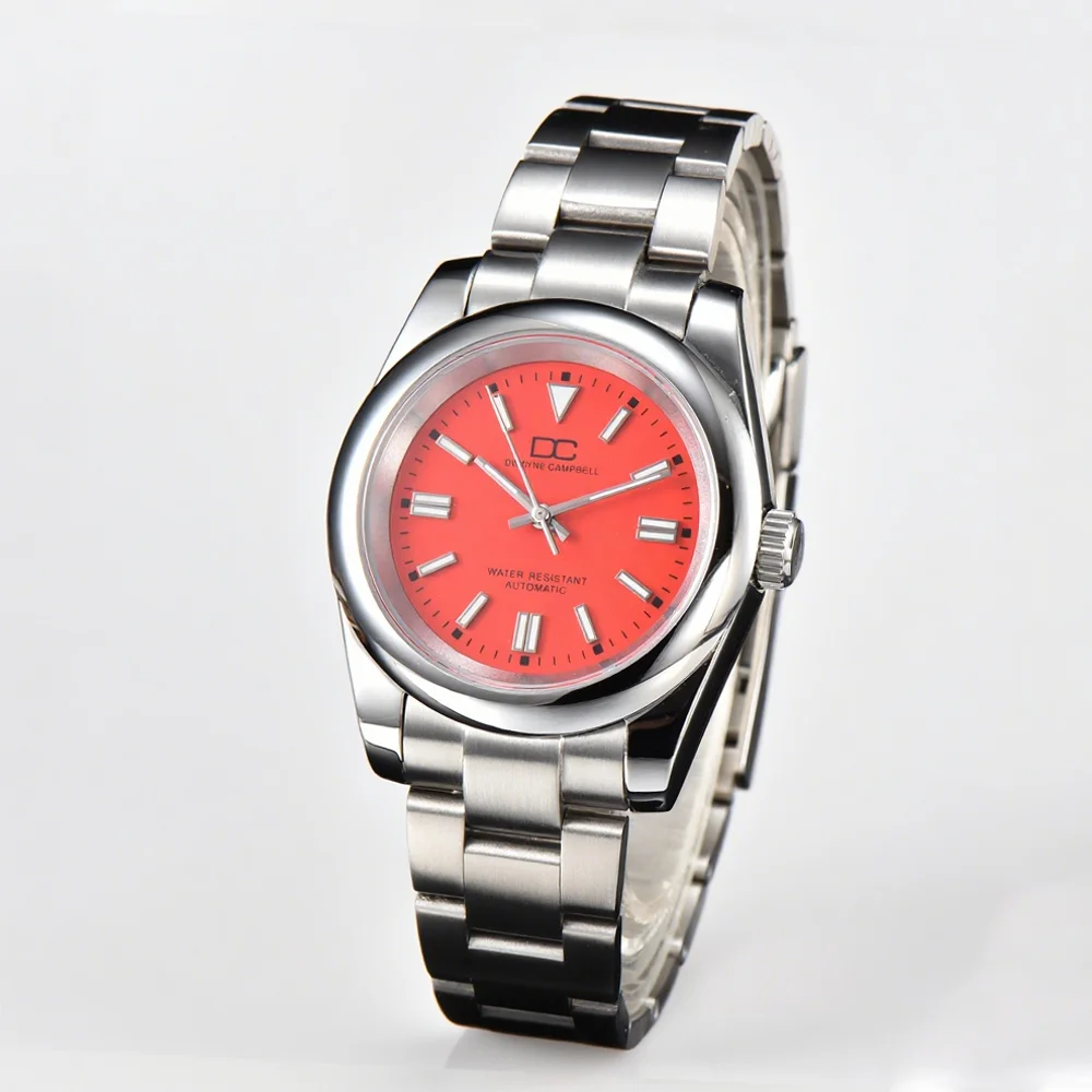 

2024 New 39mm Men's Mechanical Watches NH35 Automatic Watch Sapphire Stainless Steel Silver Steel Watch