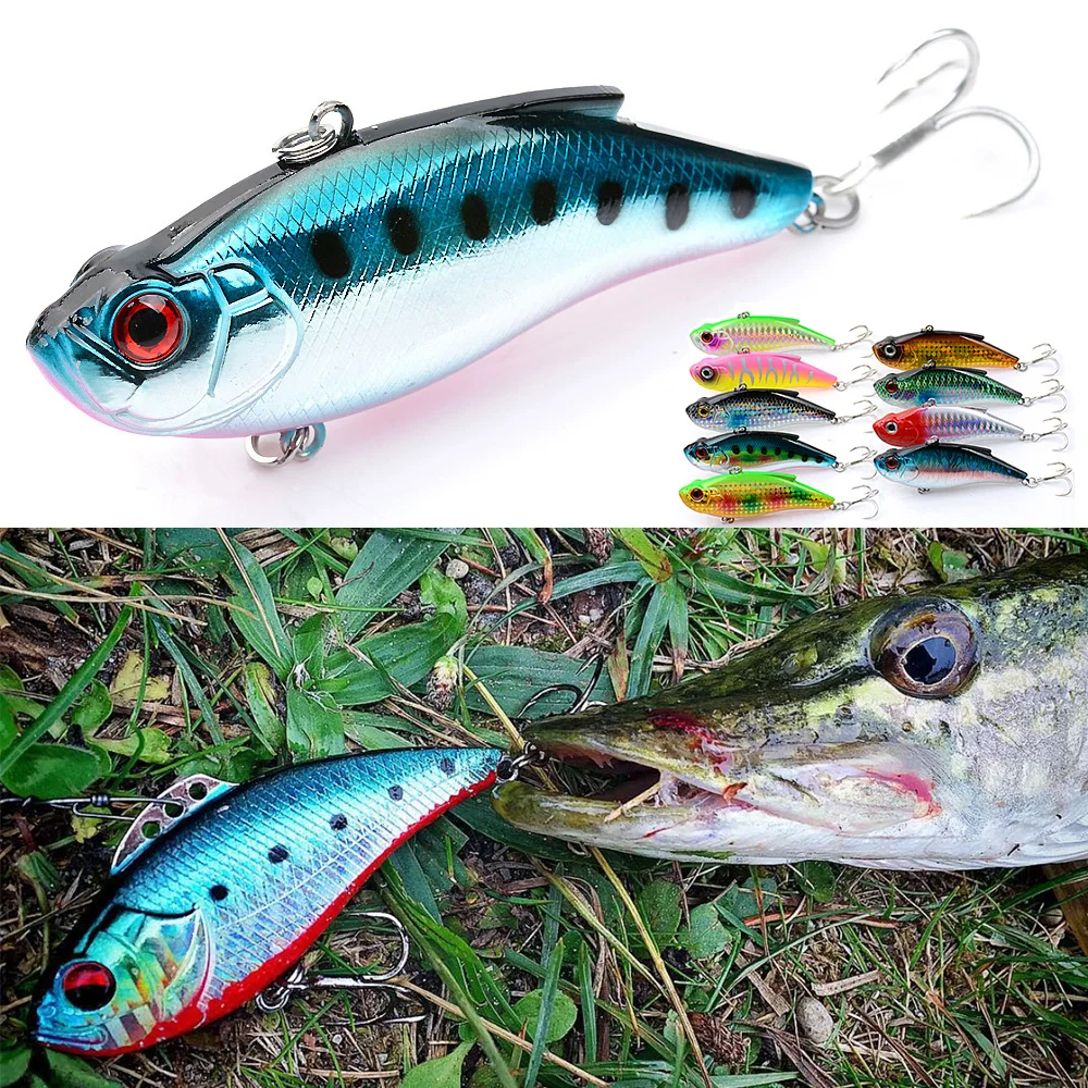 8cm 15g VIB Lipless Crankbait Ice Winter Fishing Lures Hard Bait Bass Pike Trolling Tackle Zipbait Wobblers Pesca Leurre Perch