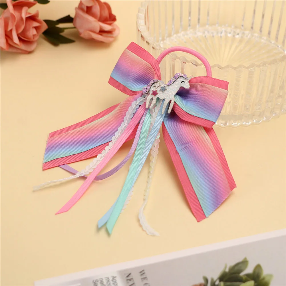 

2pcs Elastic Hair Tie Kids Bowknot Ponytail Holder Stretch Ring Hairstyle Everyday Accessories Hair Care Tools