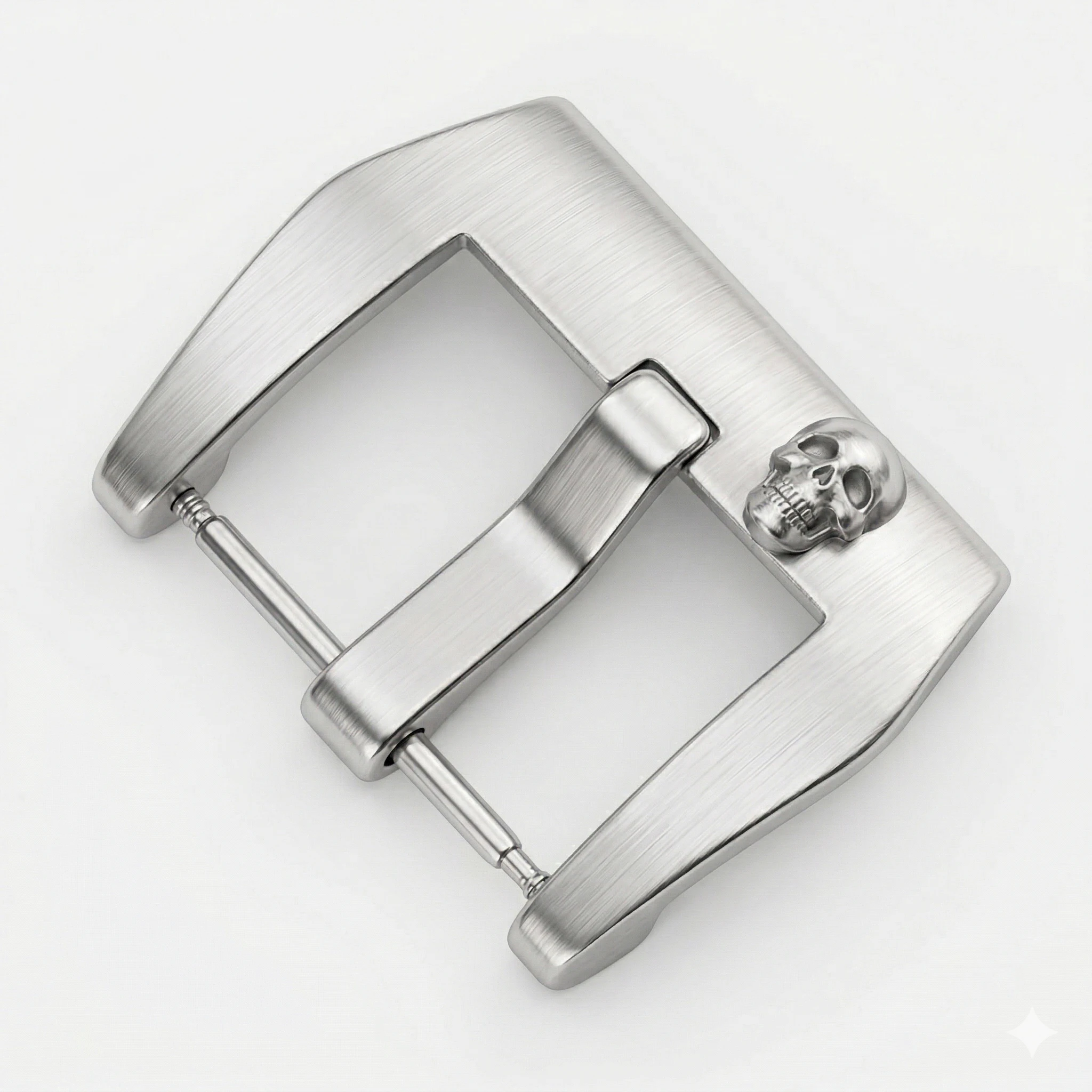 

3D Skull Watch Buckle 18mm 20mm 22mm 24mm Brushed Solid Stainless Steel Pin Clasp Gothic Punk Heavy Duty Men Accessories