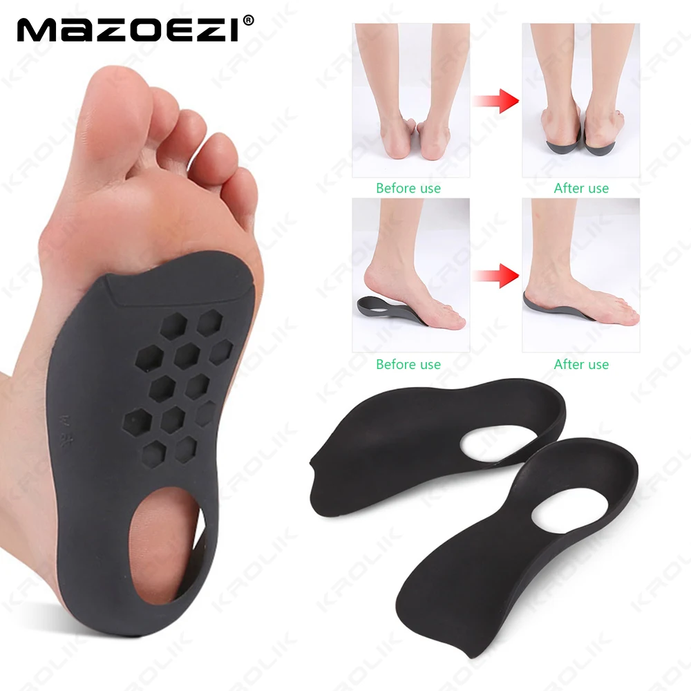  2PCS Arch Support Half Arch Correct Insoles Orthotic Shoe Insoles High Arch Support for Plantar