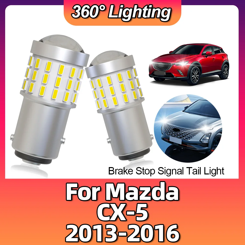 

Передние фонари указателя поворота, 2x3014 54SMD, стандартная лампа 1157 BAY15D P21/5W, задний свет 6000K, белая лампа для Mazda светодиодный 2013 2014 2015 2016